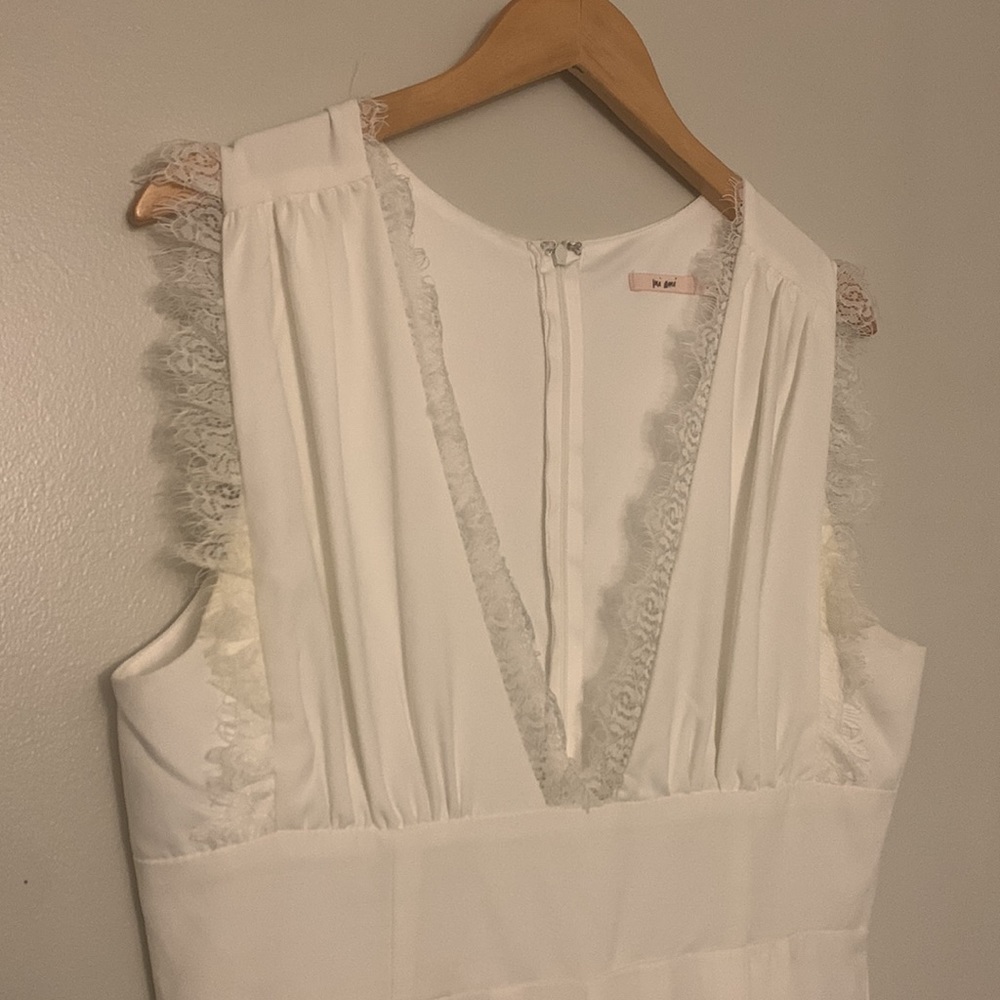 White Lacy Jumpsuit - Picture 3 of 3